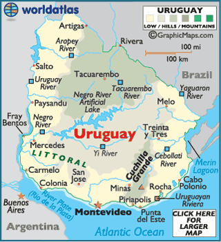 uruguay carte
